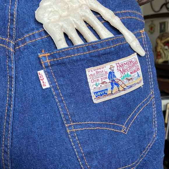 💀 SOLD 💀 Vintage 70s Levi's Plowboy Straight Leg High Waisted Jeans ~ Size 29 - Picture 5 of 9